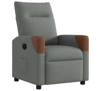 vidaXL Poltrona Reclinabile in Tessuto Grigio Scuro, poltrona reclinabile, poltrona elettrica, poltrona singola, poltrona reclinante, poltrona