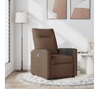 vidaXL Poltrona Reclinabile in Tessuto Marrone, Poltrona reclinabile, Poltrona elettrica, Poltrona Singola, Poltrona reclinante, Poltrona