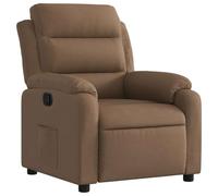 vidaXL Poltrona Reclinabile in Tessuto Marrone, poltrona reclinabile, poltrona elettrica, poltrona singola, poltrona reclinante, poltrona
