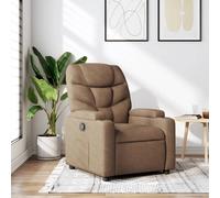 vidaXL Poltrona Reclinabile in Tessuto Marrone, poltrona reclinabile, poltrona elettrica, poltrona singola, poltrona reclinante, poltrona