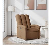 vidaXL Poltrona Reclinabile in Tessuto Marrone, poltrona reclinabile, poltrona elettrica, poltrona singola, poltrona reclinante, poltrona