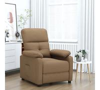 vidaXL Poltrona Reclinabile in Tessuto Marrone