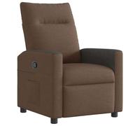 vidaXL Poltrona Reclinabile in Tessuto Marrone, Poltrona reclinabile, Poltrona elettrica, Poltrona Singola, Poltrona reclinante, Poltrona
