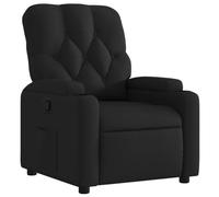 vidaXL Poltrona Reclinabile in Tessuto Nero, poltrona reclinabile, poltrona elettrica, poltrona singola, poltrona reclinante, poltrona