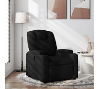 vidaXL Poltrona Reclinabile in Tessuto Nero, Poltrona reclinabile, Poltrona elettrica, Poltrona Singola, Poltrona reclinante, Poltrona