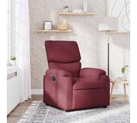 vidaXL Poltrona Reclinabile in Tessuto Rosso Vino