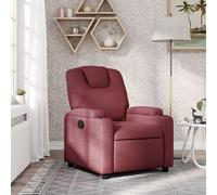 vidaXL Poltrona Reclinabile in Tessuto Rosso Vino, poltrona reclinabile, poltrona elettrica, poltrona singola, poltrona reclinante, poltrona