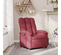 vidaXL Poltrona Reclinabile in Tessuto Rosso Vino, poltrona reclinabile, poltrona elettrica, poltrona singola, poltrona reclinante, poltrona