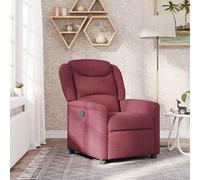 vidaXL Poltrona Reclinabile in Tessuto Rosso Vino