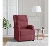 vidaXL Poltrona Reclinabile in Tessuto Rosso Vino