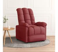 vidaXL Poltrona Reclinabile in Tessuto Rosso Vino