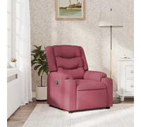vidaXL Poltrona Reclinabile in Tessuto Rosso Vino