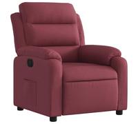 vidaXL Poltrona Reclinabile in Tessuto Rosso Vino