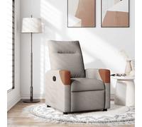 vidaXL Poltrona Reclinabile in Tessuto Tortora, poltrona reclinabile, poltrona elettrica, poltrona singola, poltrona reclinante, poltrona