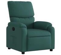 vidaXL Poltrona Reclinabile in Tessuto Verde Scuro