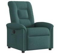 vidaXL Poltrona Reclinabile in Tessuto Verde Scuro, Poltrona reclinabile, Poltrona elettrica, Poltrona Singola, Poltrona reclinante, Poltrona