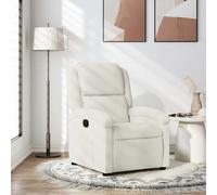 vidaXL Poltrona reclinabile in velluto crema