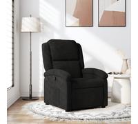 vidaXL Poltrona reclinabile in velluto nero