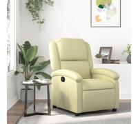 vidaXL Poltrona reclinabile in Vera Pelle Crema