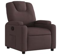 vidaXL Poltrona reclinabile, Sedia Relax con Schienale Seduta con Braccioli Imbottiti Soggiorno, Moderno, Marrone Scuro Tessuto