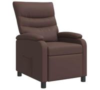 vidaXL Poltrona reclinabile Marrone Similpelle