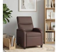vidaXL Poltrona reclinabile Marrone Similpelle