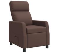 vidaXL Poltrona reclinabile Marrone Similpelle