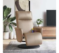 vidaXL Poltrona Reclinabile Massaggi Poggiapiedi Cappuccino Similpelle