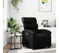 vidaXL Poltrona Reclinabile Nera in Similpelle