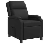 vidaXL Poltrona reclinabile Nero Similpelle
