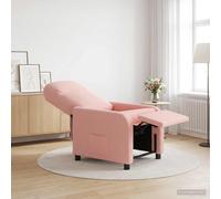 vidaXL Poltrona reclinabile Rosa Bouclé