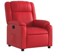 vidaXL Poltrona Reclinabile Rossa in Similpelle