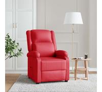 vidaXL Poltrona Reclinabile Rossa in Similpelle
