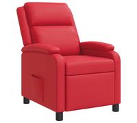 vidaXL Poltrona reclinabile Rosso Similpelle