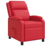 vidaXL Poltrona reclinabile Rosso Similpelle
