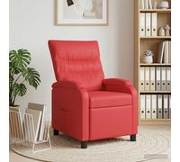 vidaXL Poltrona reclinabile Rosso Similpelle