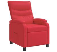 vidaXL Poltrona reclinabile Rosso Similpelle