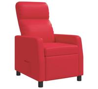 vidaXL Poltrona reclinabile Rosso Similpelle