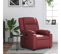 vidaXL Poltrona Reclinabile Rosso Vino in Similpelle