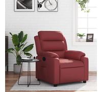 vidaXL Poltrona Reclinabile Rosso Vino in Similpelle