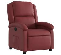 vidaXL Poltrona Reclinabile Rosso Vino in Similpelle, poltrona reclinabile, poltrona elettrica, poltrona singola, poltrona reclinante, poltrona