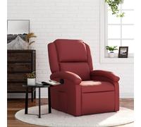 vidaXL Poltrona Reclinabile Rosso Vino in Similpelle, poltrona reclinabile, poltrona elettrica, poltrona singola, poltrona reclinante, poltrona