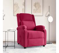 vidaXL Poltrona Reclinabile Rosso Vino in Velluto