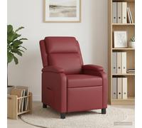 vidaXL Poltrona reclinabile Rosso Vino Similpelle
