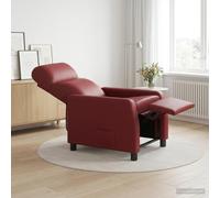 vidaXL Poltrona reclinabile Rosso Vino Similpelle