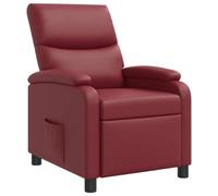 vidaXL Poltrona reclinabile Rosso Vino Similpelle