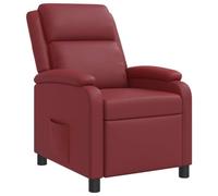 vidaXL Poltrona reclinabile Rosso Vino Similpelle