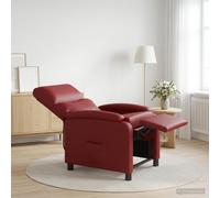 vidaXL Poltrona reclinabile Rosso Vino Similpelle