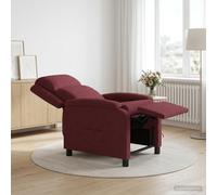 vidaXL Poltrona reclinabile Rosso Vino Tessuto