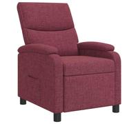 vidaXL Poltrona reclinabile Rosso Vino Tessuto